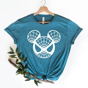 Spiderman Mickey Shirt, Avengers Shirt, Disney Mickey Minnie Head Shirt, Spiderman Matching Shirts, Spiderman Disney Shirt,Disney Shirt image 4