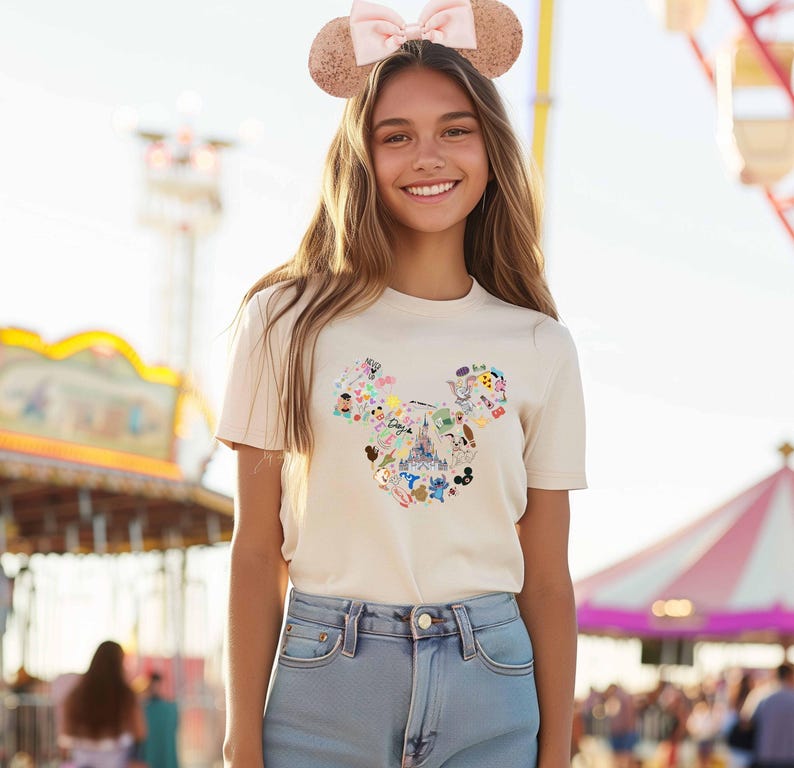 Mickey ears Dinsey Castle Shirt, Mickey Shirts, Minnie Shirt, Disneyworld Shirt, Disneyland Shirt, Minnie Ears tee, Disney Family Shirt image 1