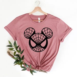 Spiderman Mickey Shirt, Avengers Shirt, Disney Mickey Minnie Head Shirt, Spiderman Matching Shirts, Spiderman Disney Shirt,Disney Shirt image 3