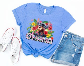 Disney Lilo & Stitch Ohana Means Family Shirt, Disney Stitch Shirt, Aloha Hawaii Tee, Magic Kingdom, Disneyland Family Matching Trip T-shirt