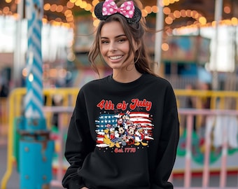 4th of July Mickey and Friends Shirt, 4th of July Flag Shirt, American Shirt, Fourth Of July Disney Shirt, Disney American Patriotic Shirt
