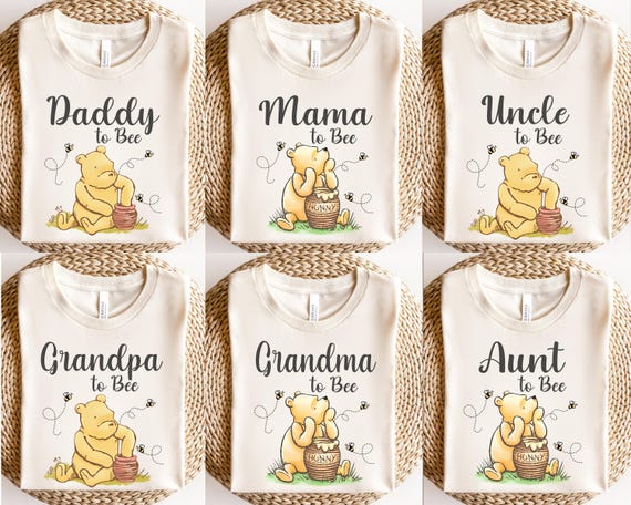 Winnie The Pooh Mommy to Bee Shirt, New Mom Shirt, Disney Mommy Daddy T-Shirt, Disney Pregnancy Sweatshirt, Pooh Bear Daddy to Bee Tee