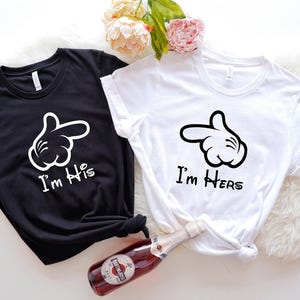 I&#39;m Hers and I&#39;m His Disney Shirts, I&#39;m Theirs Matching Family Shirt, His and Hers Shirts, Matching Couple Shirt,Couples Matching T-Shirts