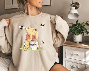 Camiseta vintage de Pooh, camiseta minimalista de Winnie Pooh, sudadera de viaje a Disney, camiseta familiar de Disney a juego, camiseta de Winnie Pooh