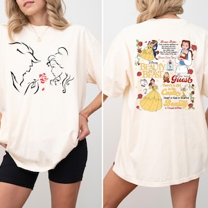 Beauty And The Beast Shirt, Disney Princess Belle T-Shirt, Be Our Guest Graphic Tee, Vintage Castle Scene Sweatshirt, Disney Characters