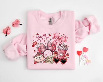 Disney Valentines Day Sweatshirt, Literally Just A Girl Crewneck, Funny Valentines Shirt, Cute Theme Park Tee for Her, Minnie Ears Shirt