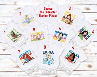 Disney Princess Shirts, Disney Princesses Bundle T-Shirts, Disney Girls Trip Shirts, Princess Squad Shirt, Disney Cinderella, Rapunzel, Elsa