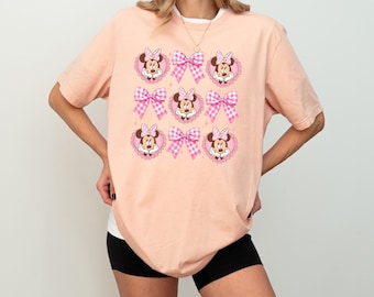 Minnie Coquette Pink Shirt, Minnie Mouse Shirt, Minnie Pink Bow Shirt, Disney Coquette Bow Pink Shirt, Disney Minnie Shirt