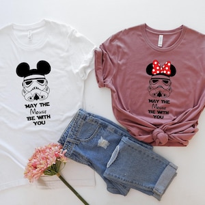 Mickey Minnie Storm Trooper Shirt, Disney Shirt, Mickey Mouse Shirt, Star Wars Shirt, Disney Couple Shirts, Family Trip Shirt