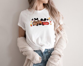 Lightning McQueen Mater Disney Snacks T-shirt Mickey shaped Snacks Disney Parks group family shirts Adult Youth Toddler Sizes