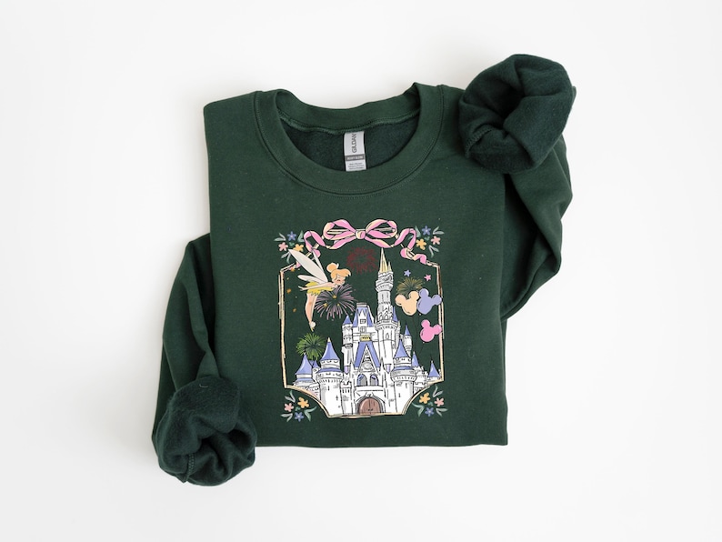 Tinkerbell Magical Castle Shirt, Coquette Disney Castle Shirt, Tinkerbell Shirt, Magic Kingdom T-Shirt, Disney Trip Sweatshirt Bild 5