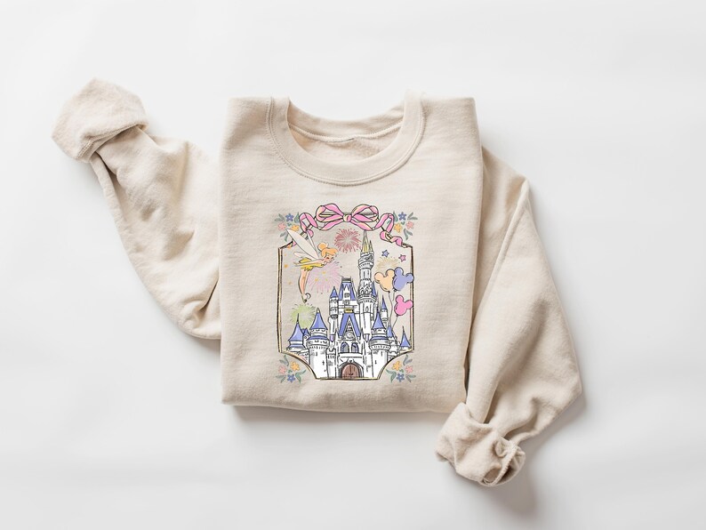 Tinkerbell Magical Castle Shirt, Coquette Disney Castle Shirt, Tinkerbell Shirt, Magic Kingdom T-Shirt, Disney Trip Sweatshirt Bild 3