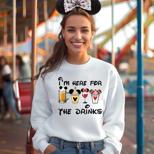 Disney Shirt, I&#39;m here for the drinks, I&#39;m here for the Snacks, Epcot around the World Tee, Disney Trip Shirts, Disney Epcot Shirt