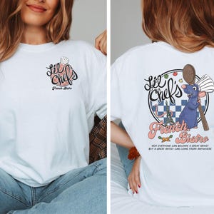 Remy Mouse Lil&#39; Chefs French Bistro Shirt Funny Tee, Ratatouille Tees, Vintage Graphic T-shirt Family 2024 Trip Gifts