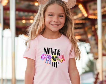 Never Grow Up Shirt, Mickey Head Tee, Disney Parks Shirt, Disney Trip Tee, Adult Disney Shirt, Disneyland Family Shirt, Disney Vacation Gift