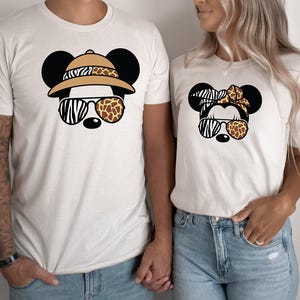 Animal Kingdom Safari Couple Shirts, Disney Mickey Minnie Safari Mode, Couple Shirts, Disney Safari Couple Shirts, Disney Couple Gift Tees