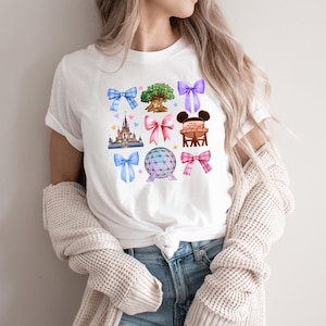Disney Coquette Bows Shirt, WDW Coquette Shirt, Magic Kingdom Shirt, Hollywood Studios Shirt, Epcot Shirt, Disneyland Trip Tee