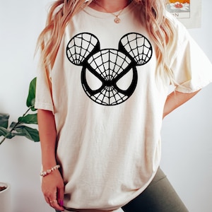 Camiseta do Homem-Aranha Mickey, Camiseta dos Vingadores, Camiseta da Disney Mickey Minnie Head, Camisetas Combinando do Homem-Aranha, Camiseta do Homem-Aranha Disney, Camiseta da Disney