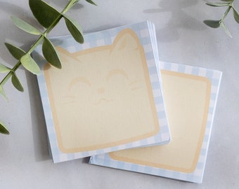 Cat Loaf Bread Memo Pad, schattig stationair afscheurnotitieblok 30 pagina's