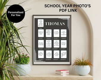School Years Frame PDF Digital, Prep, Personalised Design, Printable ...