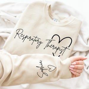 Personalized Respiratory Therapy Sweatshirt Shirt Hoodie, Respiratory Therapist Gifts, Gifts for Respiratory Therapist, Gift for Birthday