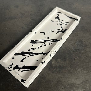 Decorative trays square/ Black and white tray/ Decorative tray rectangular/ Tray/ Gift idea/ Jewelery/ Decoration