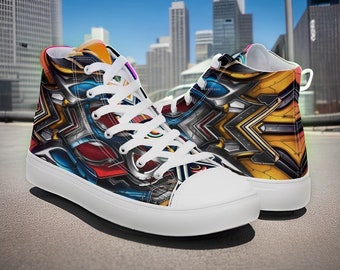 X-Men Inspired High Top Shoes for Men, Unique high top canvas gift shoes super hero fashion