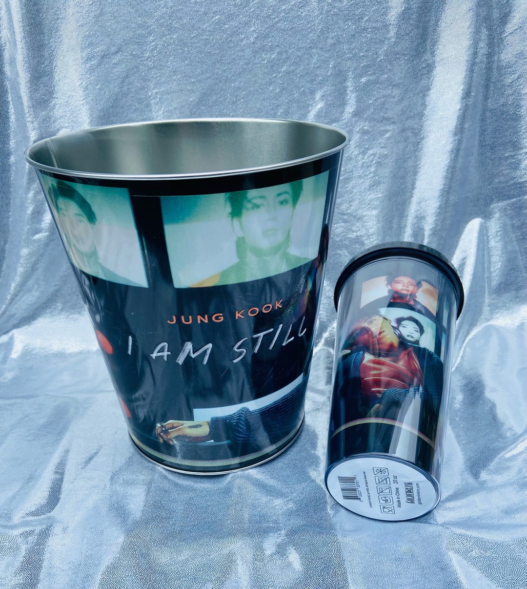 Jungkook “I Am Still” Popcorn Bucket & Cup Combo - in Hand, Ready