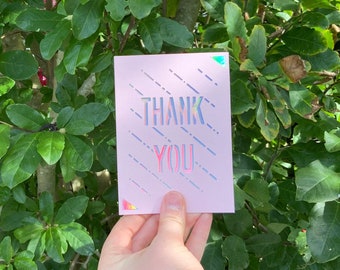 Thank You Card | Cute Greeting Card | Handmade Card | Greeting Card | Cardstock Thank You Card