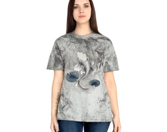 Koi Fish T Shirt Gift For Womens Mens | Cotton Animal T-Shirt - Sizes S to 3X | Unisex Color Blast T-Shirt