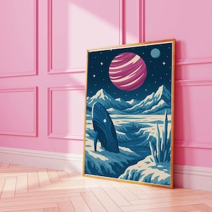 Plakat z motywem książki Ice Planet Barbarians, subtelny projekt artystyczny, powieści romansowe o obcych, plakaty zaprojektowane przez Booktok