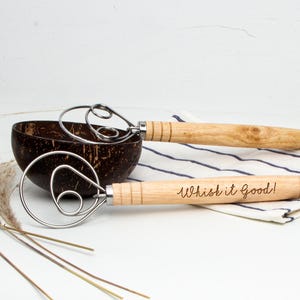Custom Engraved Danish Dough Whisk, Personalized Bread Dough Whisk, Dutch Whisk, Dough Mixing Whisk, Bread Making, Gifts for Baker
