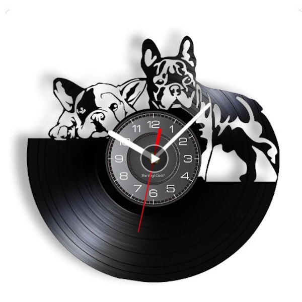 French Bulldog Record Wall Clock