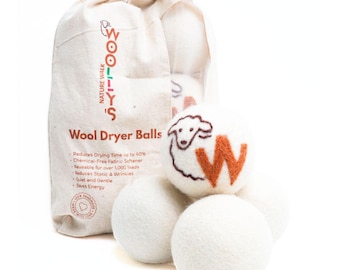 Juego de 6 bolas de lana hechas a mano para secadora: suavizante natural y alternativa ecológica para la ropa.