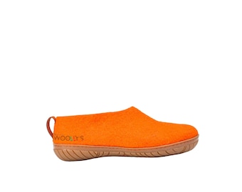 Orange Outdoor Shoes with Rubber Sole - Handcrafted With Love