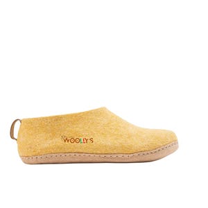 Mustard Yellow Indoor Shoes with Leather Sole - Artisan Crafted for Comfort and Fashion