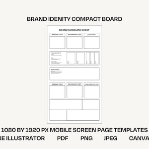 editable brand identity guideline template | customizable brand board & logo design template | canva, adobe illustrator | pdf, png, jpeg
