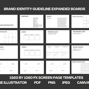 editable brand identity guideline templates | brand design & logo branding template | canva, adobe illustrator | pdf, png, jpeg formats