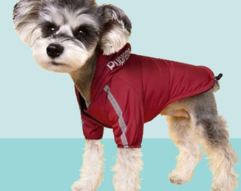 Waterproof Reflective Winter Dog Jacket | Waterproof Fleece Pet Coat | Warm Fleece Dog Coat | Reflective & Waterproof Dog Jacket with Fleece