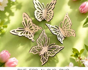 3D Butterfly SVG Bundle for Laser Cut | Layered Wood Butterfly Laser File DXF | 3D Wall Art Glowforge Files | Commercial Use Digital Downloa