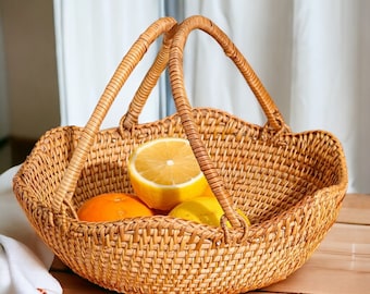 Cesta de almacenamiento tejida / Cesta para frutas y refrigerios / Accesorios de cocina / Decoración del hogar Fruta / Decoración de cocina