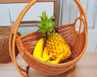 Cesta para frutas y pan / Cesta de almacenamiento tejida / Organización del hogar / Accesorios de cocina / Decoración del hogar / Cesta de alimentos