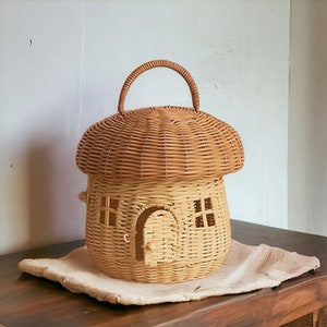 Mushroom Basket | Woven Rattan Basket | Picnic Baskets | Snack Basket | Storage Boxes | Bohemian Basket | Food Basket