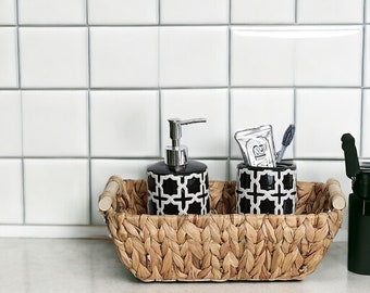 Storage Baskets with Wooden Handles | Kitchen and Bathroom Basket | Accessories | Home Decoration |Toilet Items Basket | Art Supplies Basket