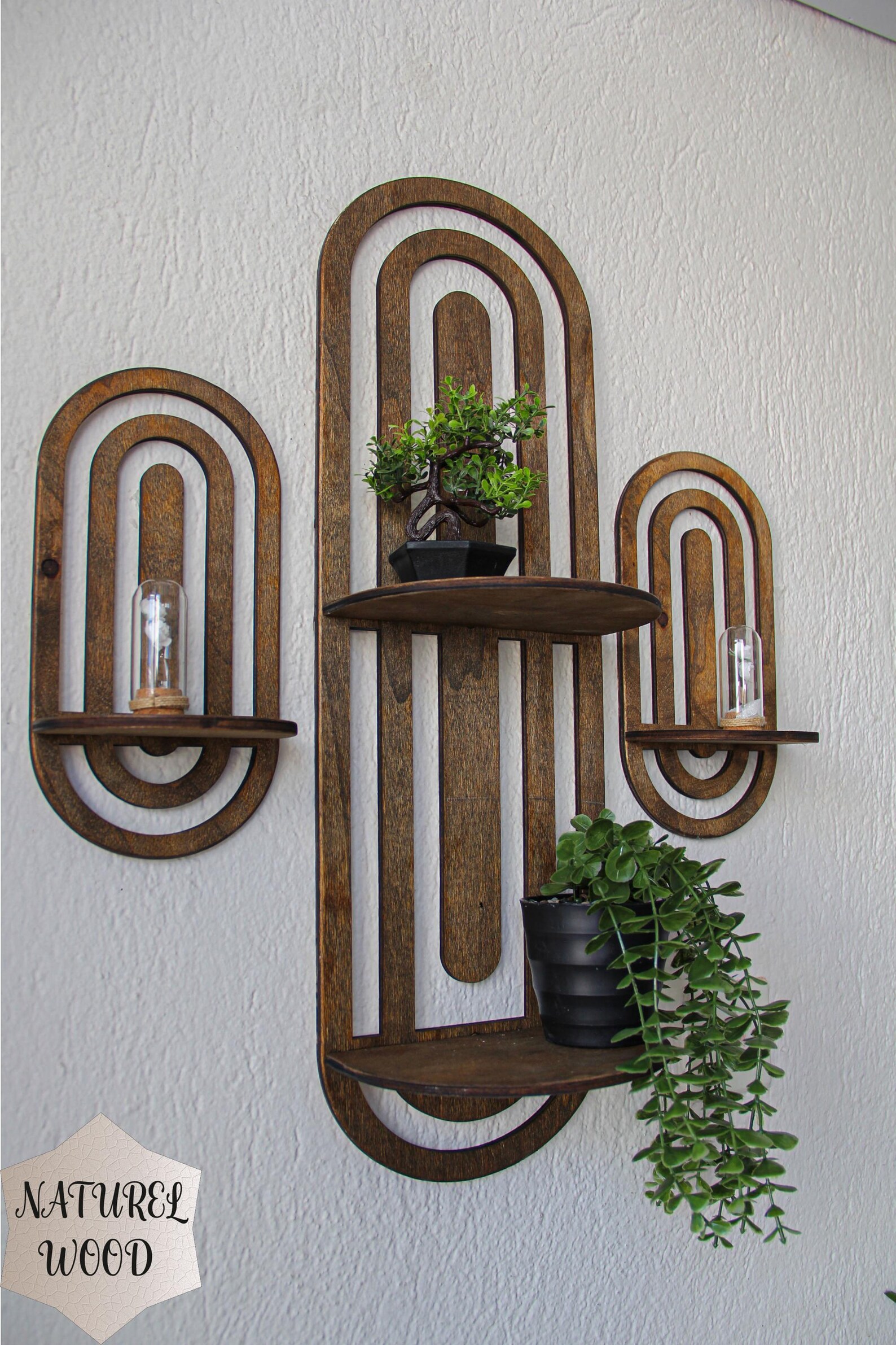Melrose International Arched Wood Wall Shelf 22