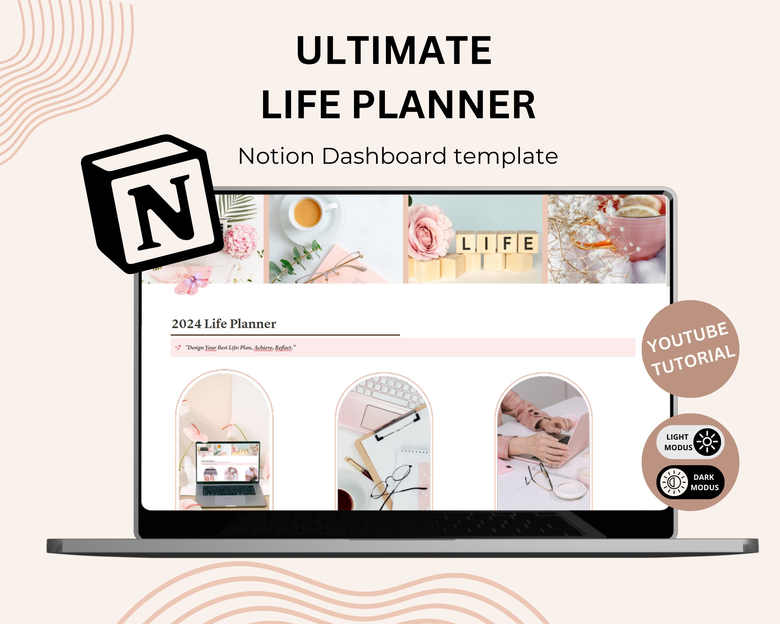 Notion Life Planner Template | Notion Dashboard |that Girl Aesthetic ...