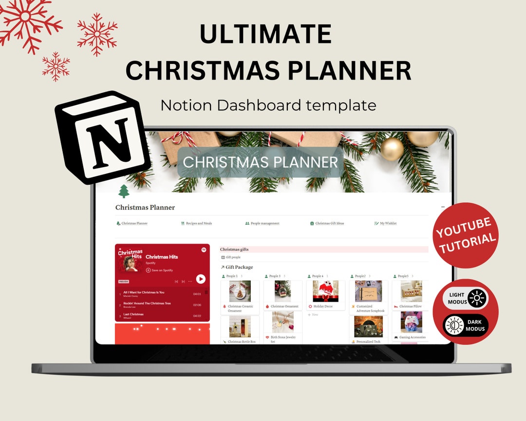Notion Christmas Planner Notion Template Notion Dashboard notion Notion Christmas Planner Notion Template Notion Dashboard notion