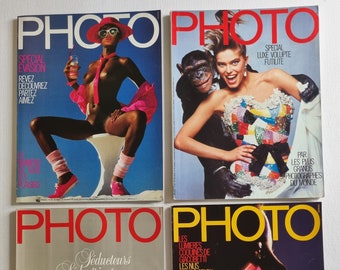 4 magazines pour adultes "Photo" 234, 235, 240 et 242 de 1987, Beauté et Mystère L'Exploration Visuelle de PHOTO