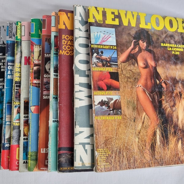 Ensemble de 11 magazines de charme Newlook, de 1984 à 1991, littérature adulte