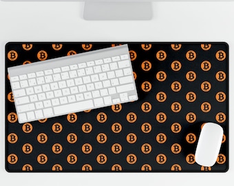 Bitcoin Hodler Desk Mat, Crypto Investor Office Decor, BTC Desk Accessory, Gift for Techy Husband, Bitcoin Trader Gift, Dad Birthday Gifts